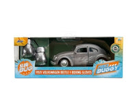 JADA 1959 Volkswagen Punch Buggy Beetle Gray Met. W/Silver Flames and Boxing Gloves Accessory